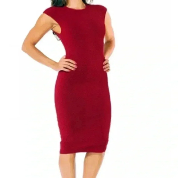 Torn by Ronny Kobo Red Ribbed Dress XS - Picture 1 of 9